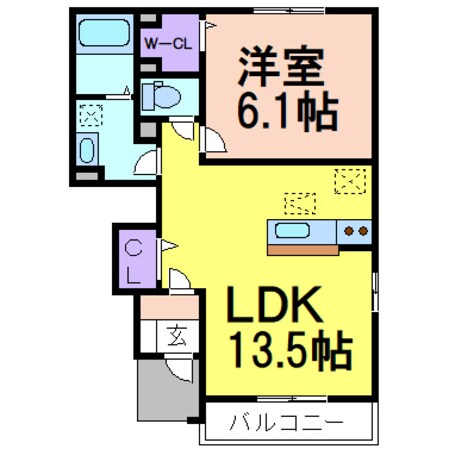 鹿沼駅 徒歩8分 1階の物件間取画像